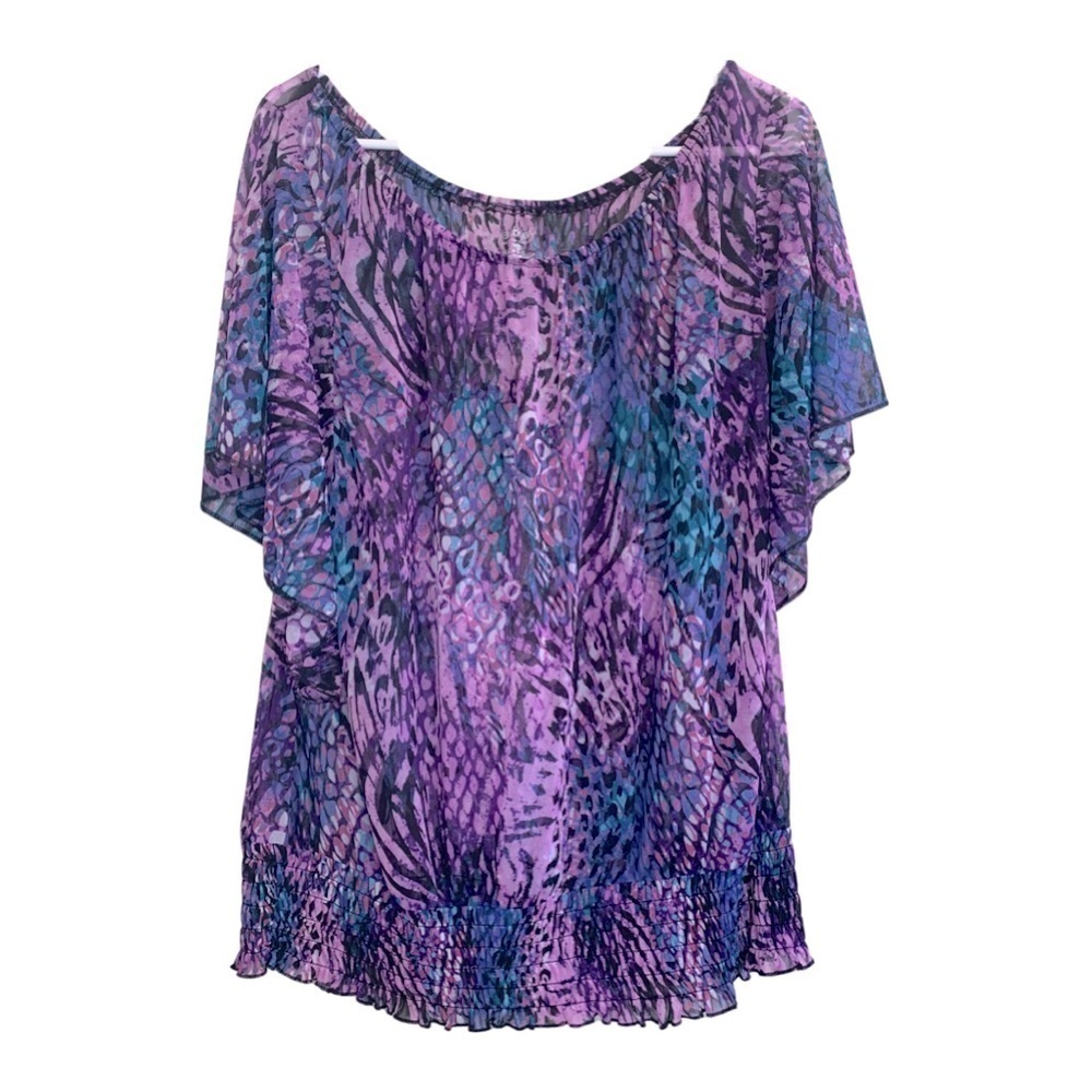 Lane Bryant Sheer Multicolor Women's Top, Size 18/20